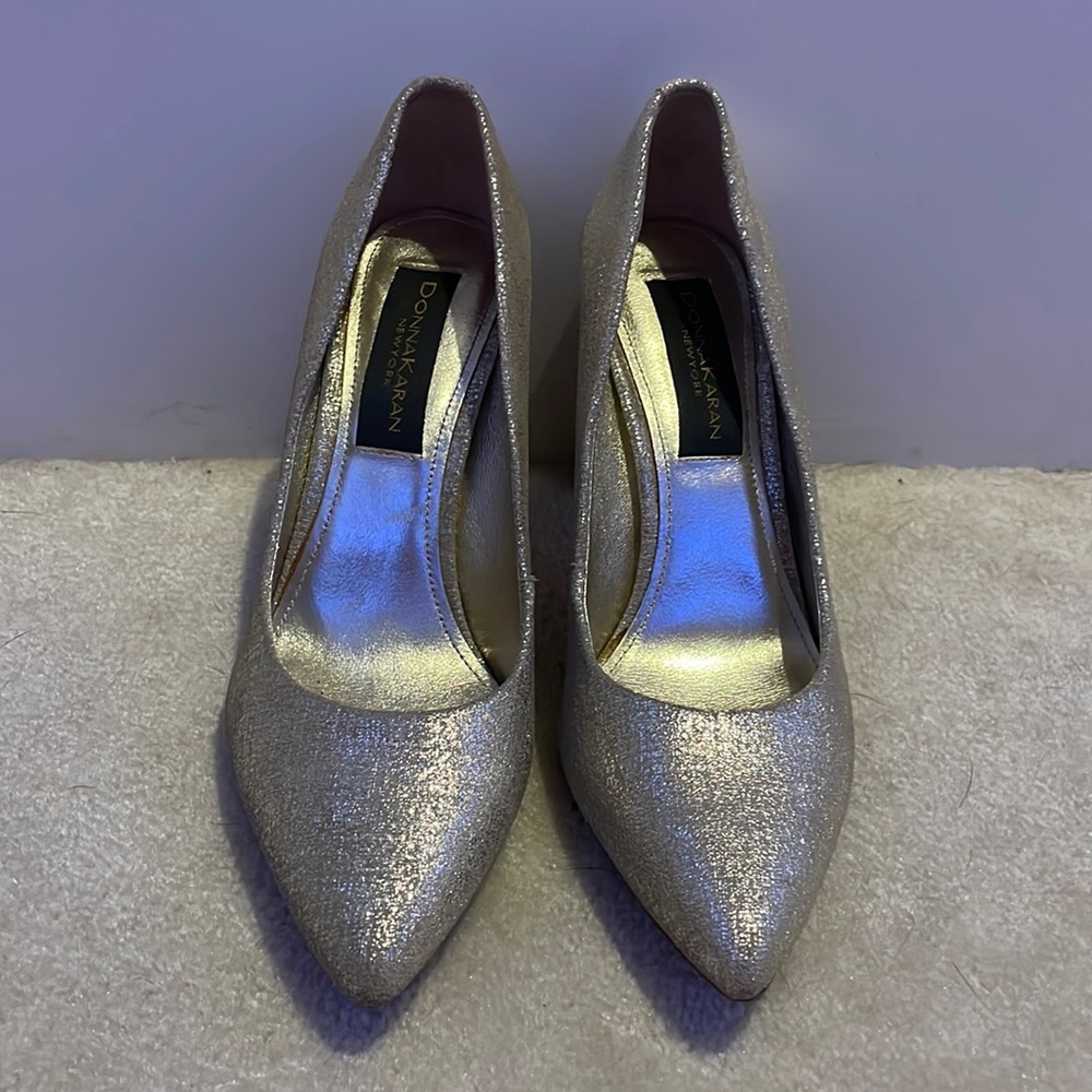 Donna Karan golden heels